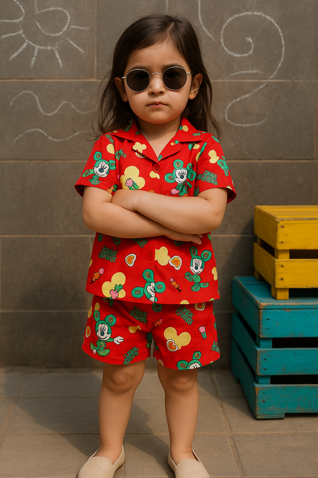 Premium Quality Baby Boy/Girl Co-ord Suit - Red Cartoon