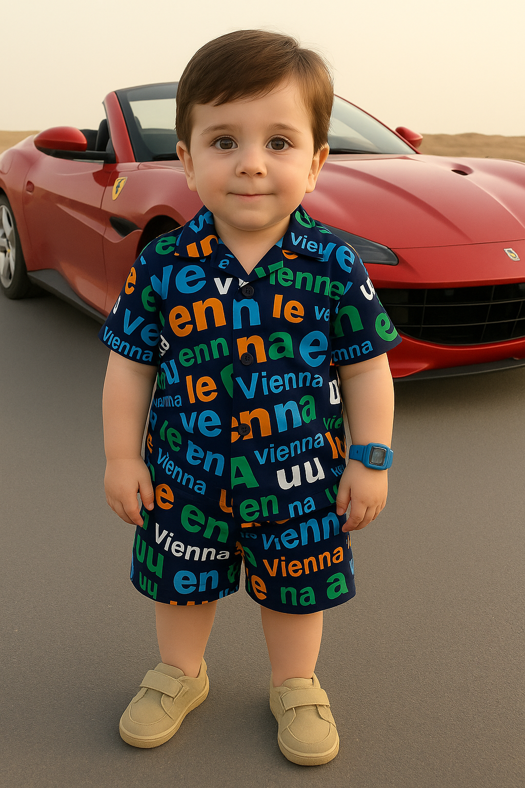 Premium Quality Baby Boy/Girl Co-ord Suit - Blue Alphabet