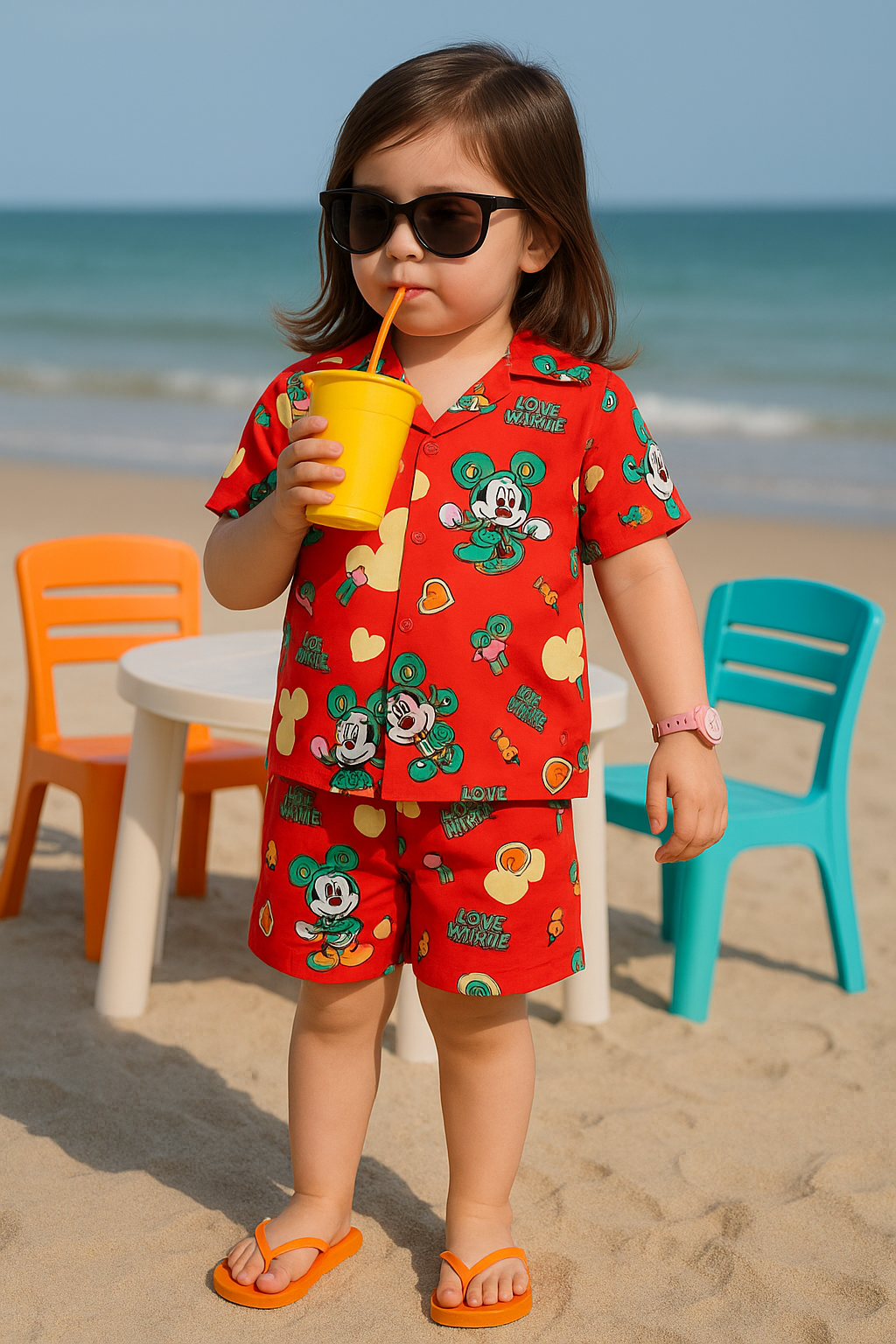 Premium Quality Baby Boy/Girl Summer Co-ord Suit Red Cartoon