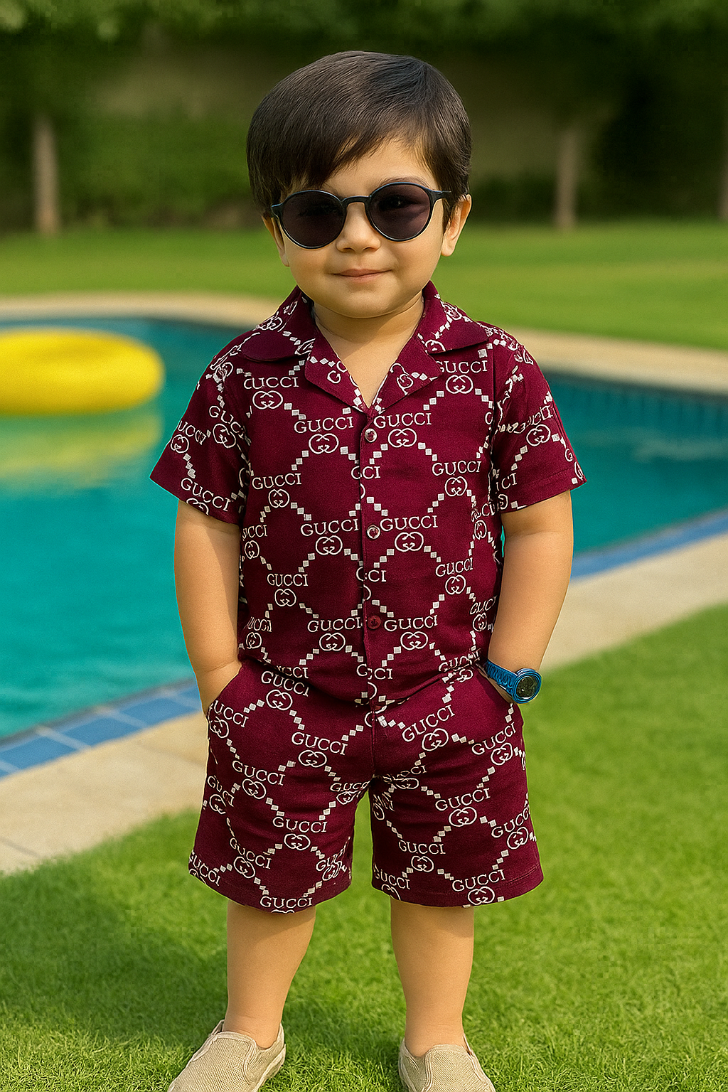 Premium Quality Baby Boy/Girl Co-ord Suit - Maroon GG