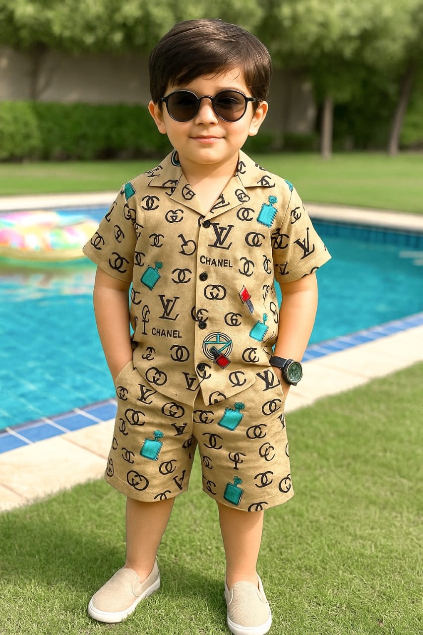Premium Quality Baby Boy/Girl Co-ord Suit - GG Cream