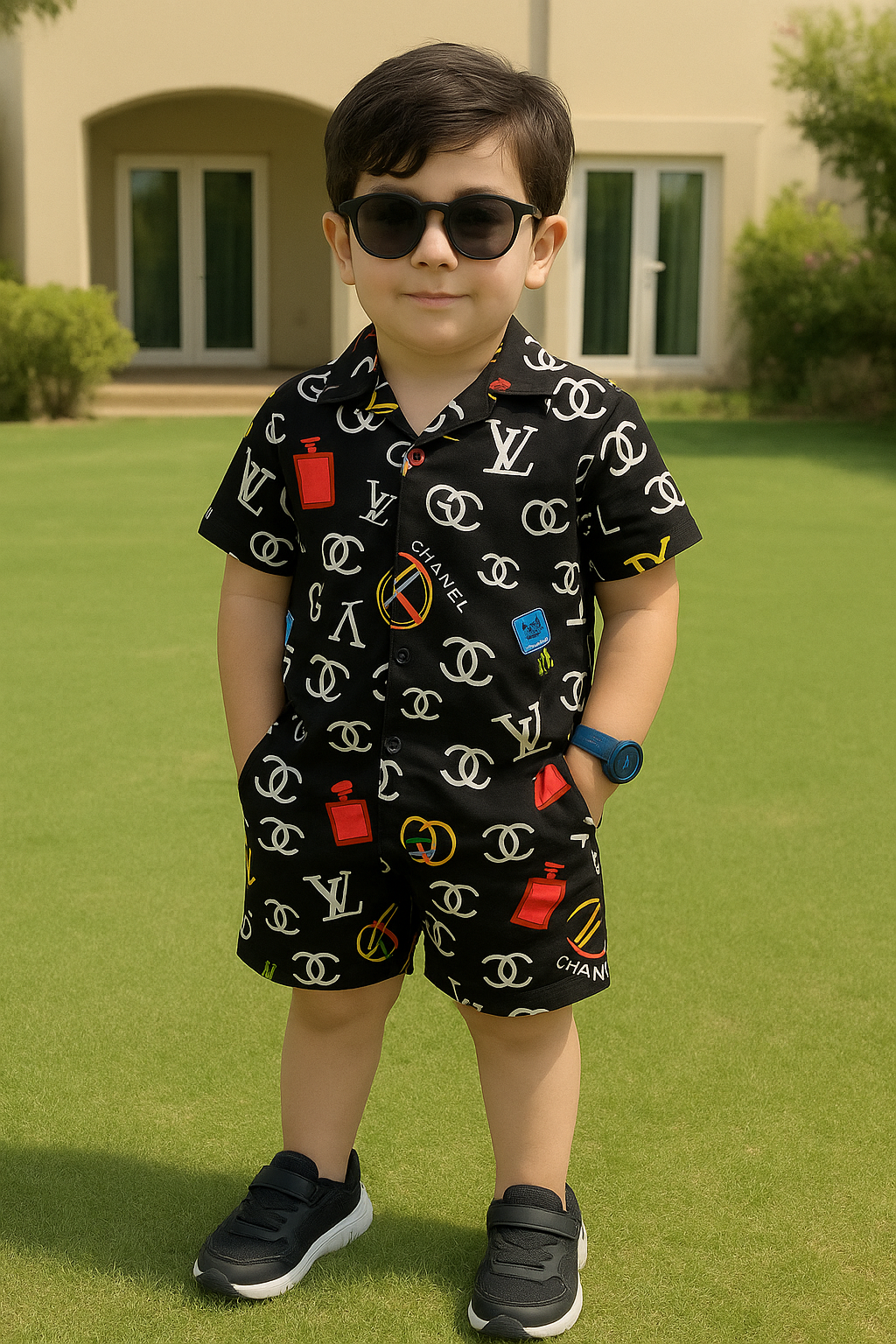 Premium Quality Baby Boy/Girl Co-ord Suit - Black GG