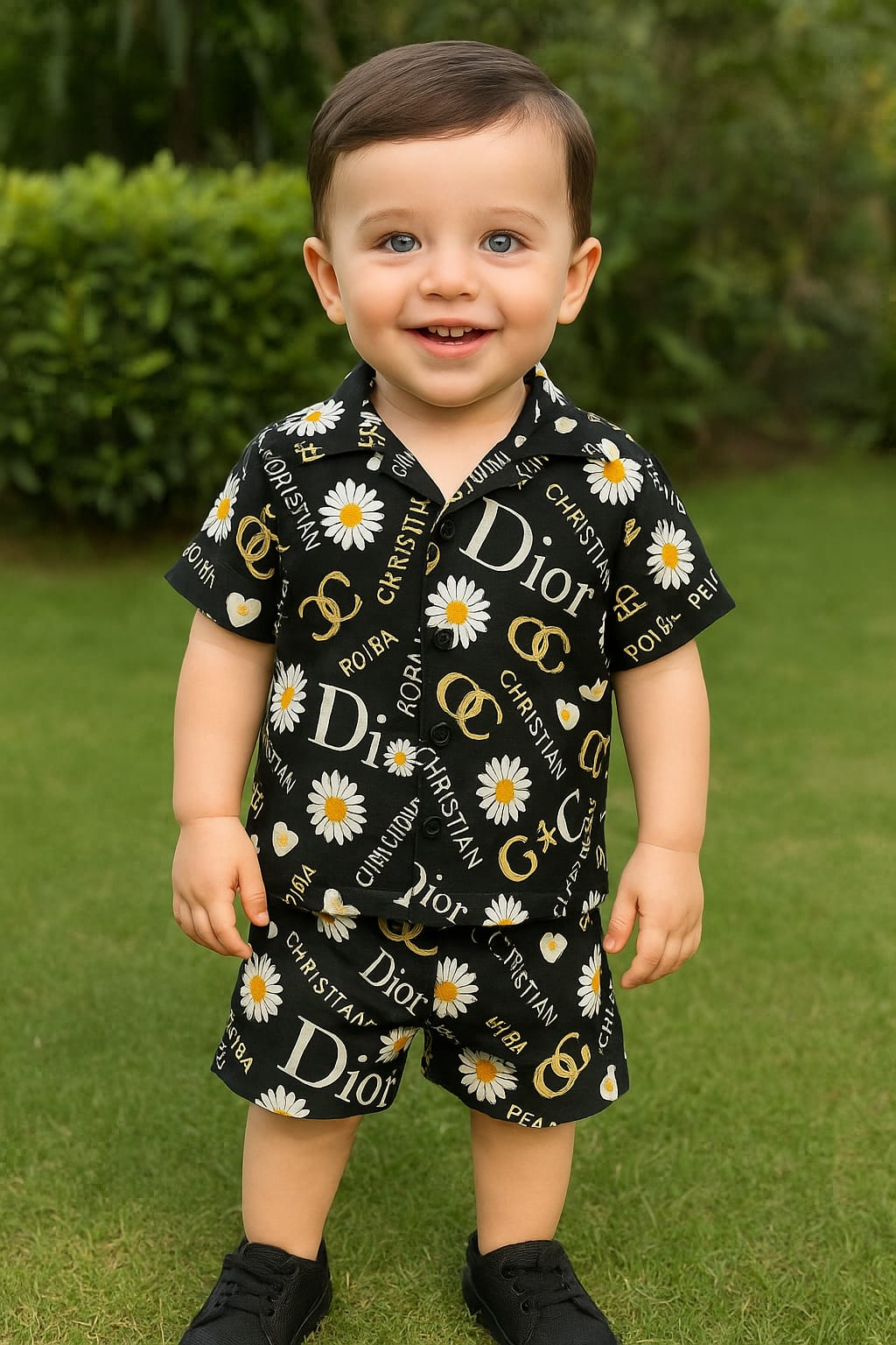 Premium Quality Baby Boy/Girl Co-ord Suit - D-i-o-r Flower