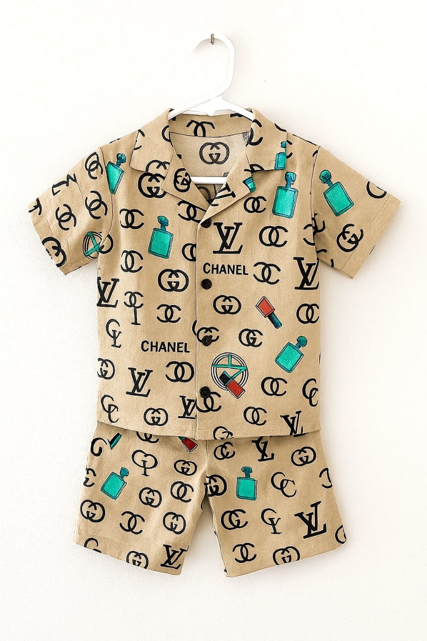 Premium Quality Baby Boy/Girl Co-ord Suit - GG Cream