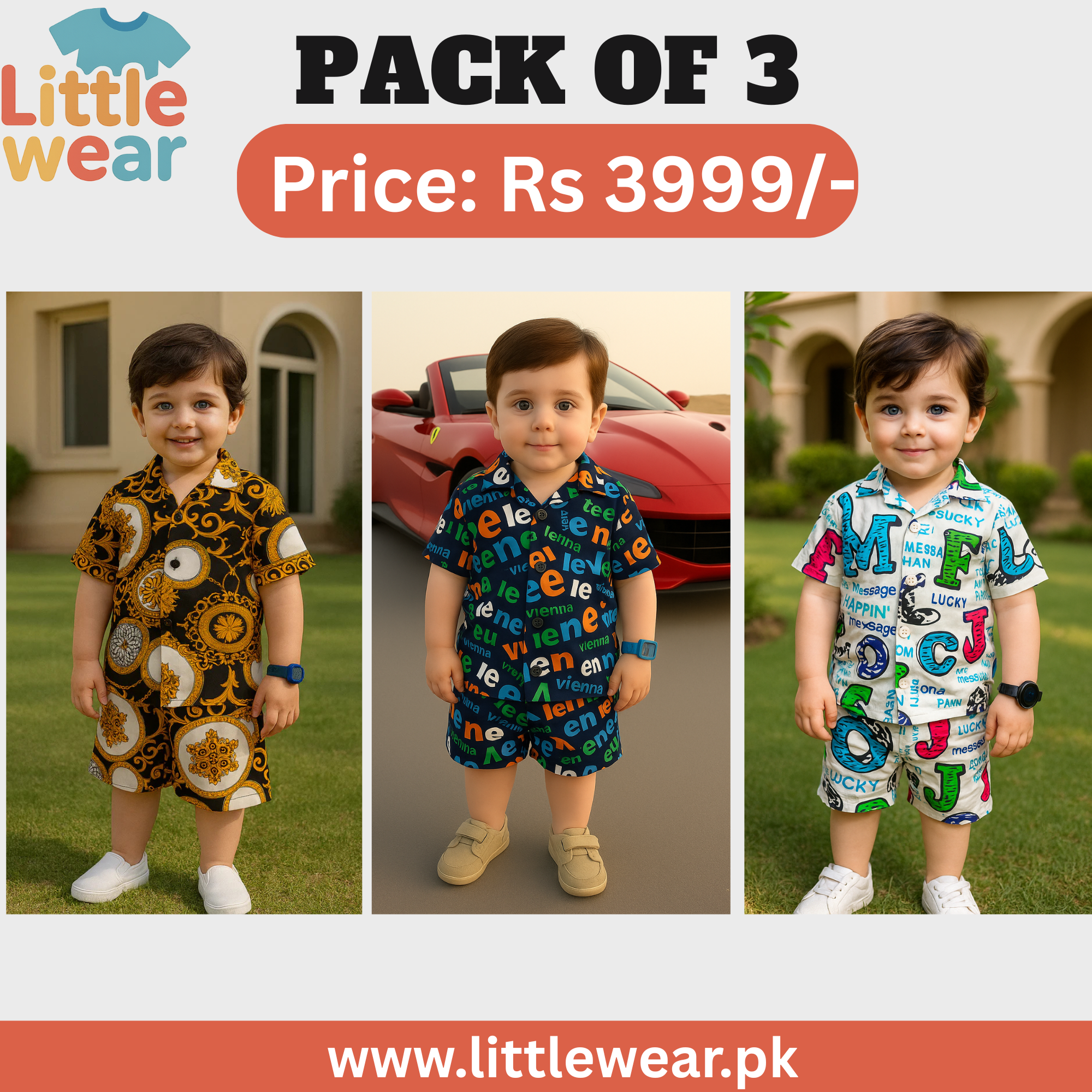 Pack of 3 Premium Quality Baby Boy/Girl Co-ord Suit - Best Seller
