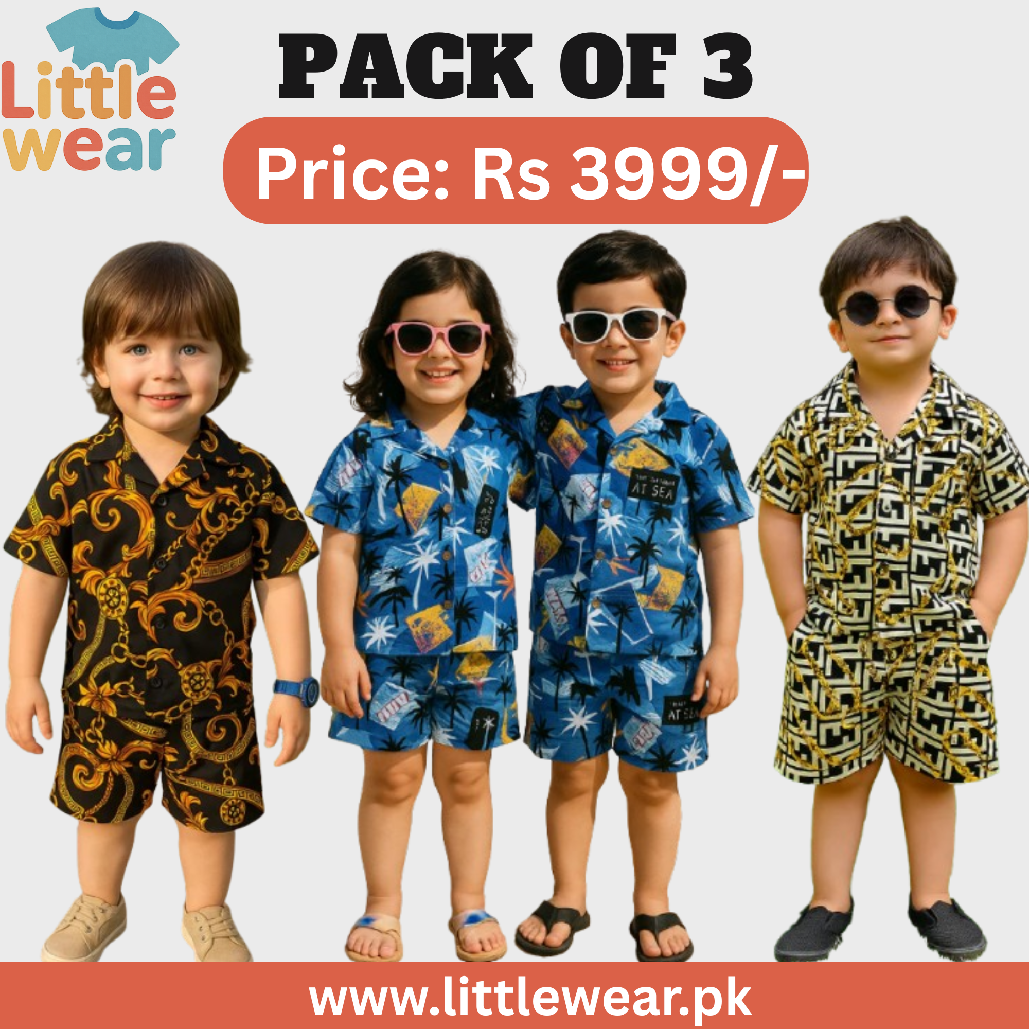 Pack of 3 Premium Quality Baby Boy/Girl Co-ord Suit - Dhamaka Deal
