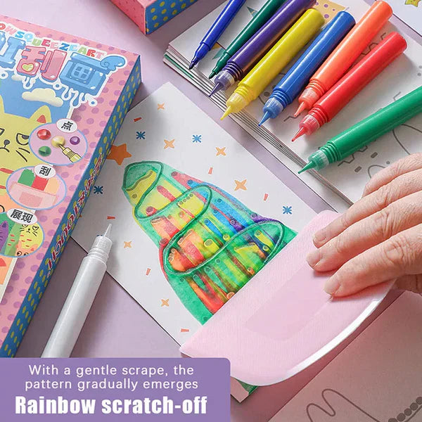 DIY Rainbow Scratch Art Painting Kit